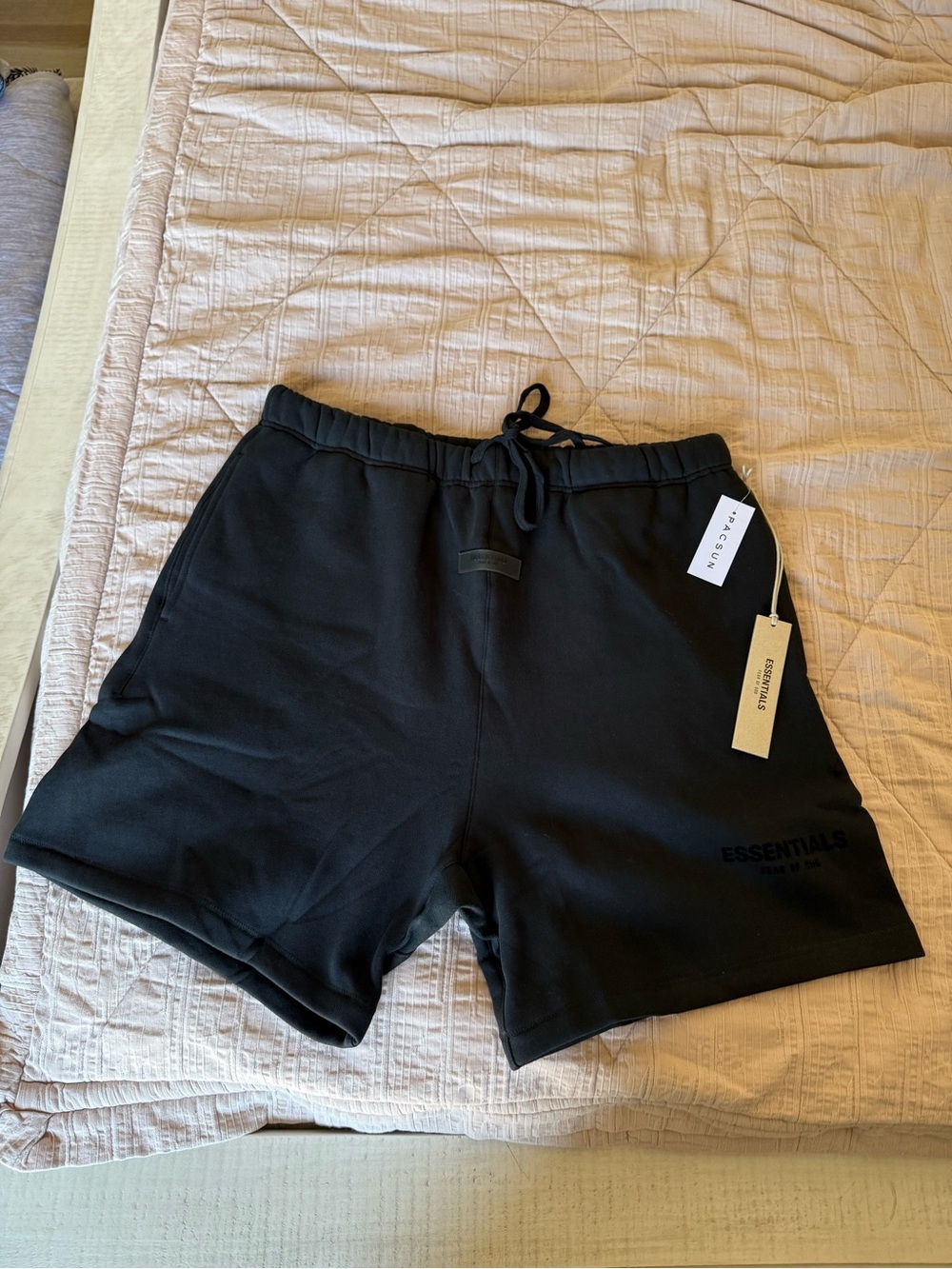 ESSENTIALS Black Men’s Athletic Sweat Shorts